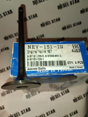 Клапаны впускные 4JG2, 8-97131-729-0, NEV-151-IN, NIPPON MOTORS