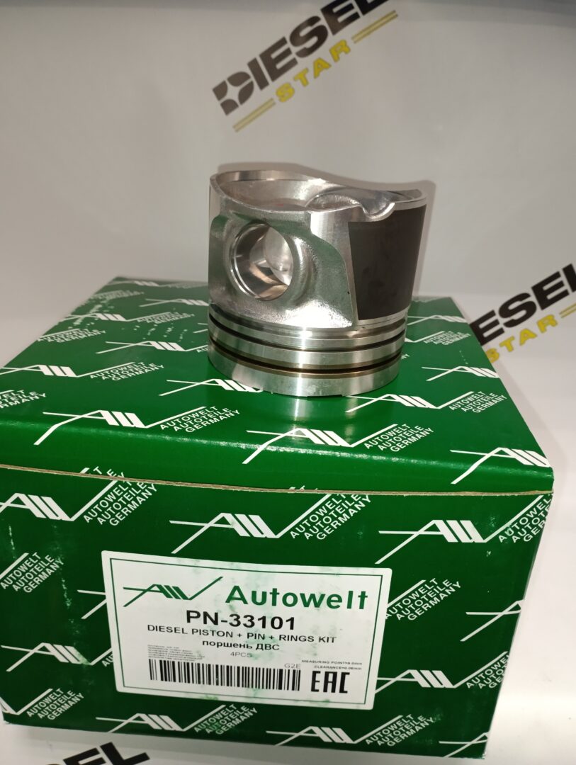 Поршни YD22DDTI, 0.50, в сборе с кольцами, комплект 4 шт., PN-33101, AUTOWELT Поршни YD22DDTI, 0.50, в сборе с кольцами, комплект 4 шт., PN-33101, AUTOWELT