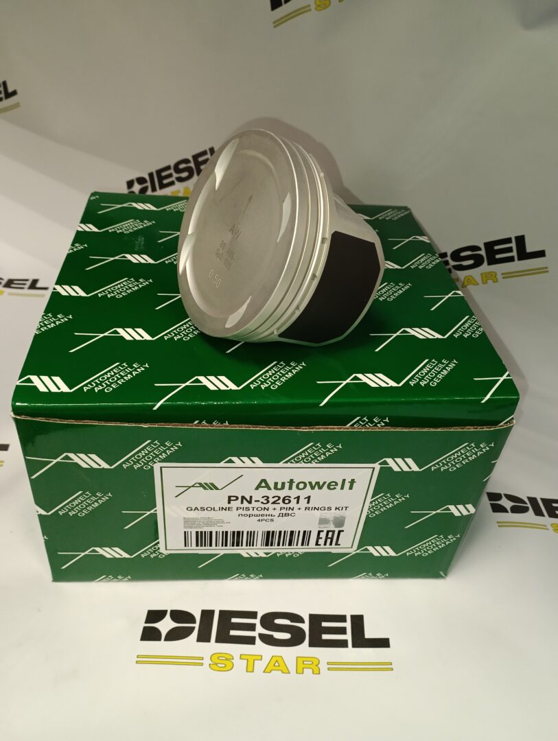 Поршень G4KE,4B12, 0,50, с кольцами комплект 4шт., PN-32611, AUTOWELT Поршень G4KE,4B12, 0,50, с кольцами комплект 4шт., PN-32611, AUTOWELT