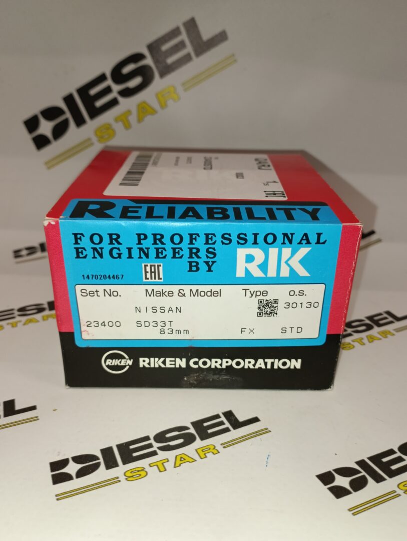 Кольца поршневые SD33T, STD, RIK 23400 Кольца поршневые SD33T, STD, RIK 23400