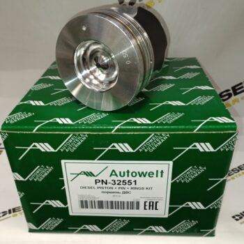 Поршень D4EB, 0.50, с кольцами, комплект 4 шт., PN-32551, AUTOWELT