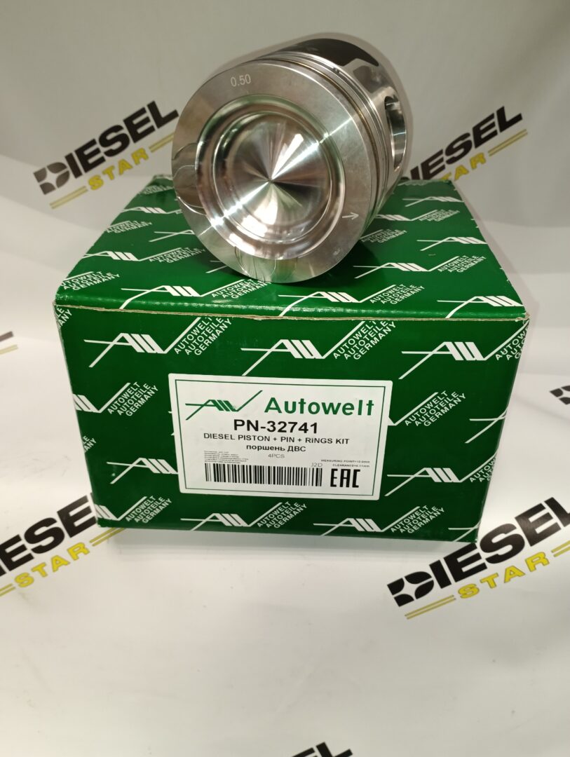 Поршень D4CB, STD, с кольцами комплект 4 шт., PN-32741, AUTOWELT Поршень D4CB, STD, с кольцами комплект 4 шт., PN-32741, AUTOWELT